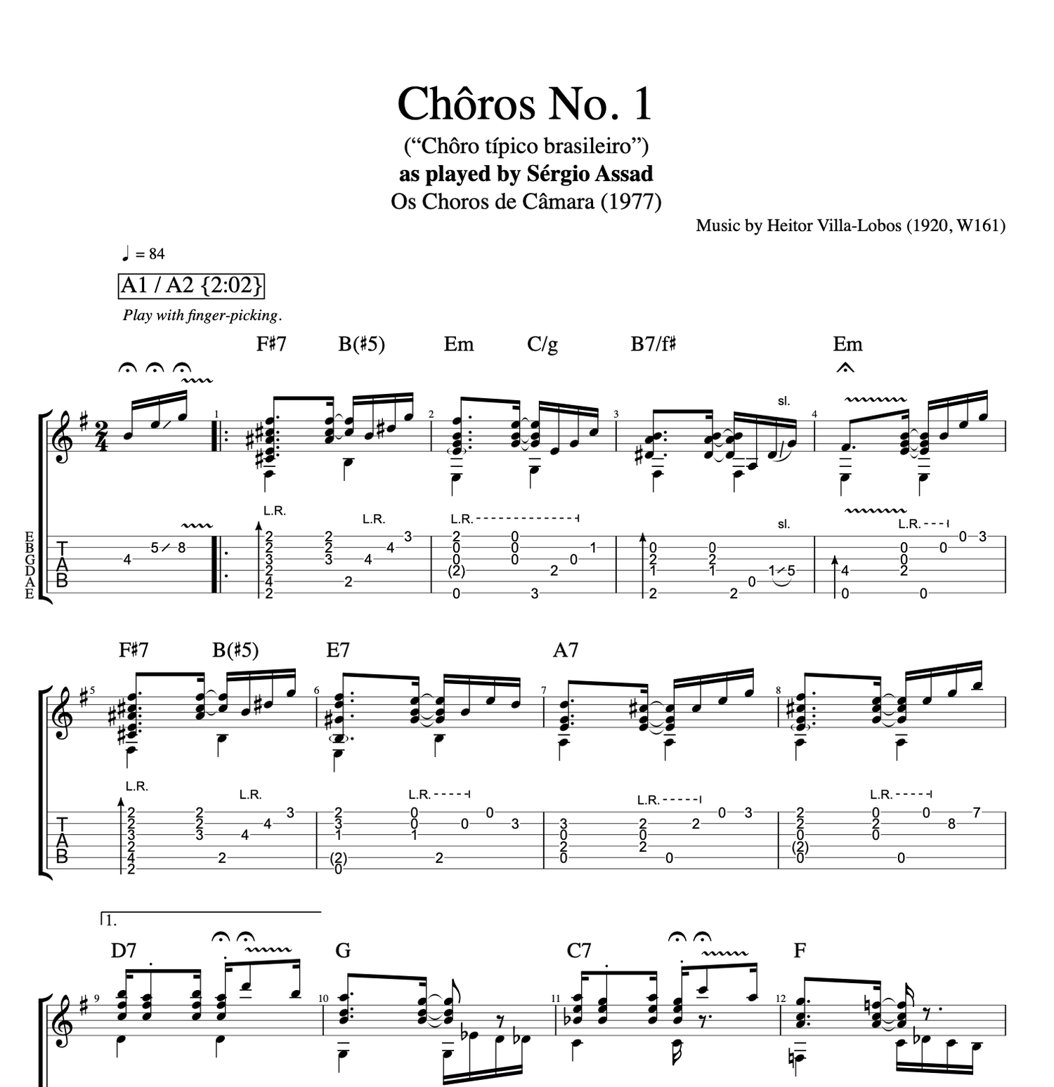 Villa-Lobos Solo Guitar 楽譜集 Amazon.com: Villa-Lobos Solo Guitar | Classical Guitar Sheet Music